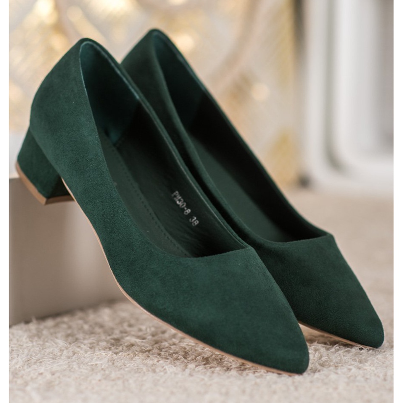 SHELOVET Flat Heel Pumps grön 2