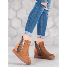 Bestelle Stövlar Med Ett Orm Mönster brun 1