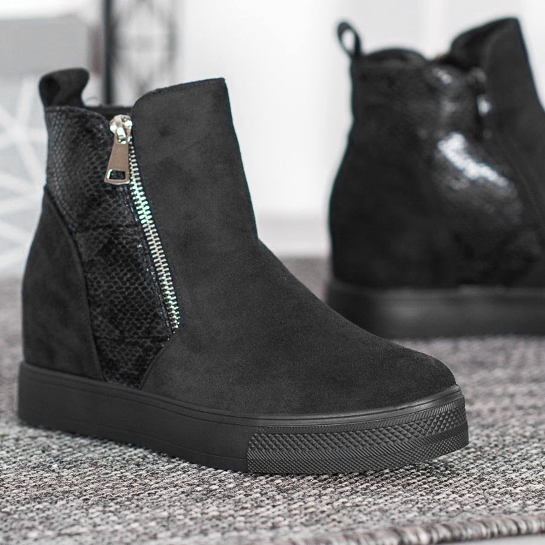 Bestelle Stövlar Med Ett Orm Mönster svart 1