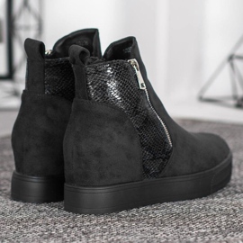 Bestelle Stövlar Med Ett Orm Mönster svart 2