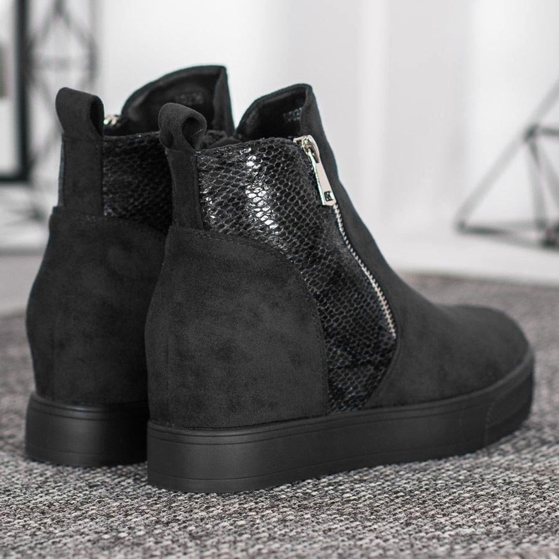 Bestelle Stövlar Med Ett Orm Mönster svart 2