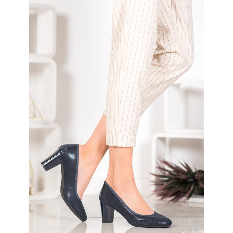 Sergio Leone Bekväma marinblå pumpar 1