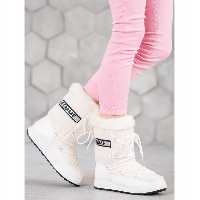 Small Swan Mode snörade snöskor vit 1