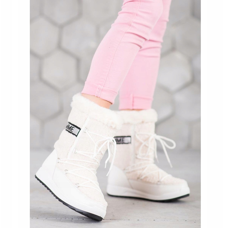 Small Swan Mode snörade snöskor vit 2