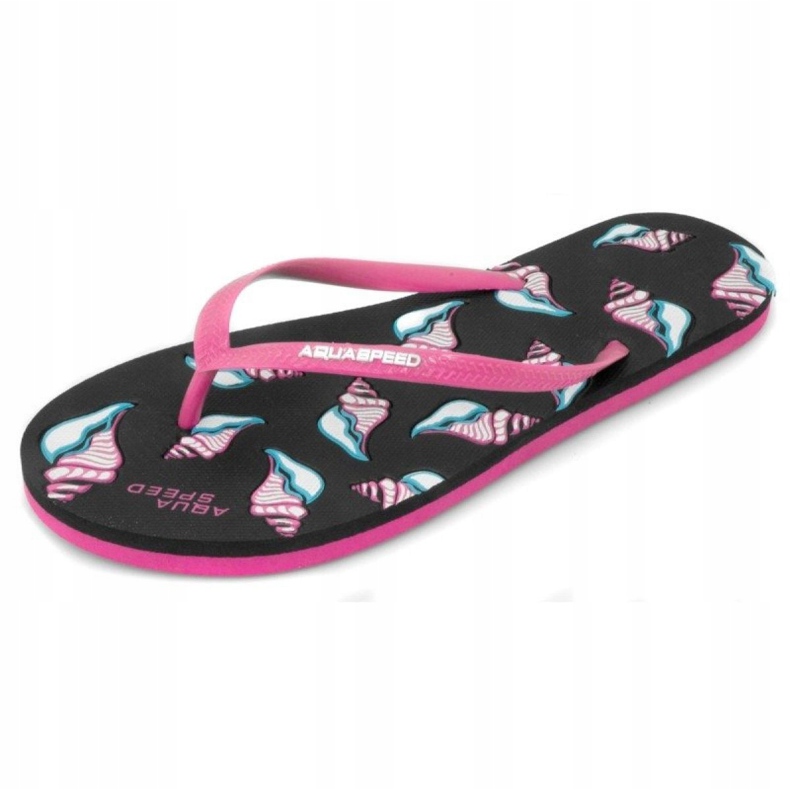 Aqua-Speed ​​Napoli W 40874-49564 flip-flops svart rosa 1