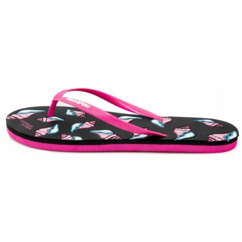 Aqua-Speed ​​Napoli W 40874-49564 flip-flops svart rosa 2