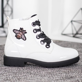 Sergio Leone Stövlar med applikation vit 2