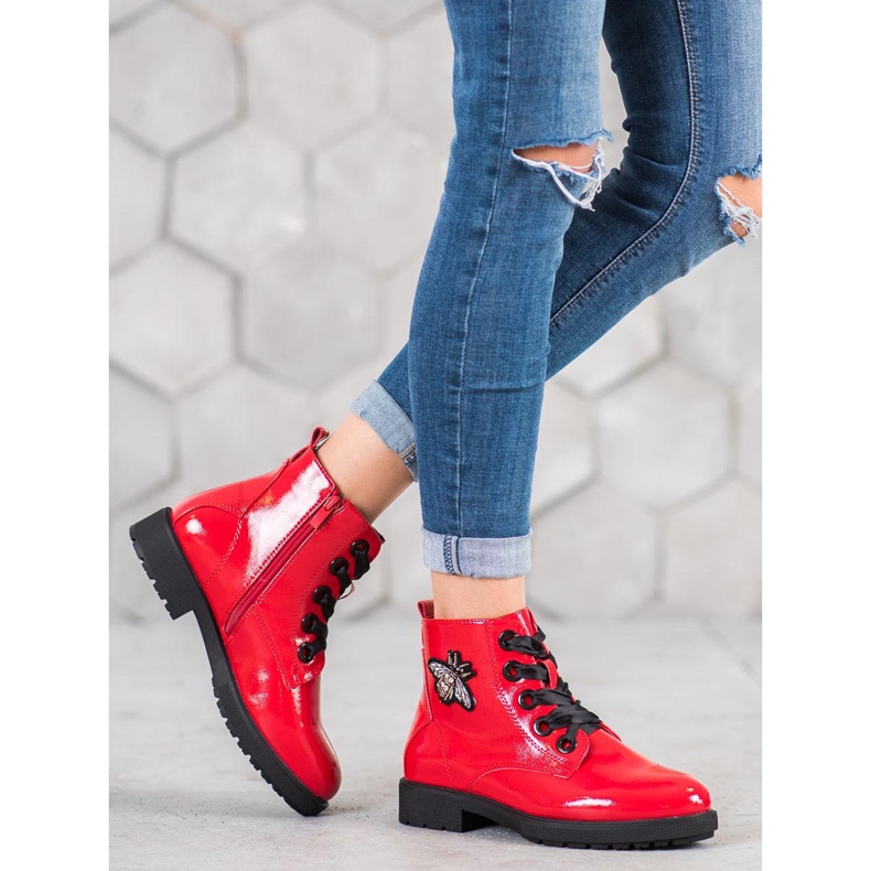 Sergio Leone Stövlar med applikation röd 1