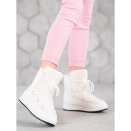 Small Swan Vinterstövlar med fårskinn vit 2