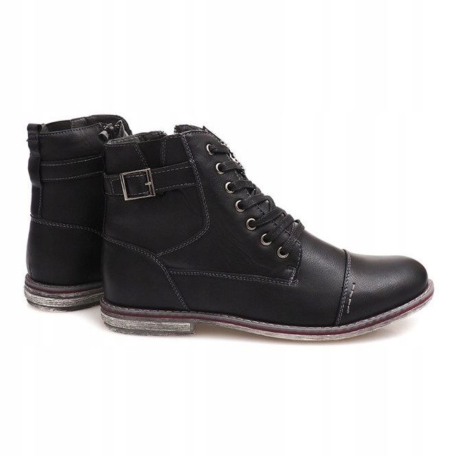 High Warm Boots Tied 85787 Black svart 1