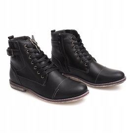High Warm Boots Tied 85787 Black svart 2