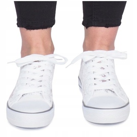 Imponera beige openwork sneakers vit 1