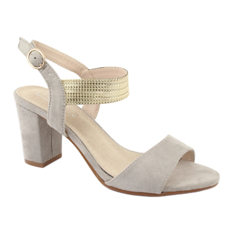 Sandaler på stolpen Filippo DS817 grå / guld 1