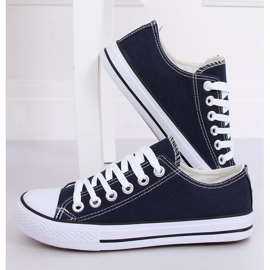 Marinblå klassiska sneakers för kvinnor 7050Y Dk Blue 2