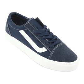 Atletico Kvinnors sneakers bundna 18081 marinblå 1