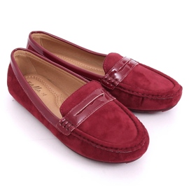 Burgundy loafers för kvinnor FM2958-3 Vin röd 1