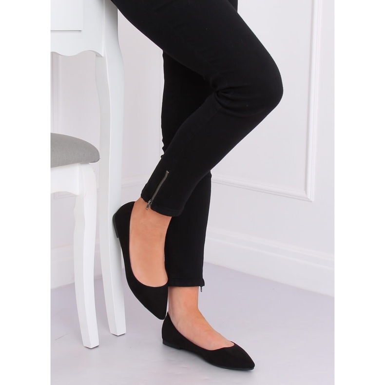 Svarta ballerinor för kvinnor P3T1168-6 Svart 1