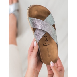 Goodin Bekväma silver tofflor grå 2