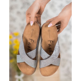 Goodin Bekväma silver tofflor grå 1