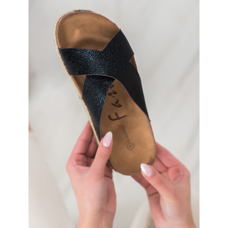 Goodin Bekväma svarta tofflor 1