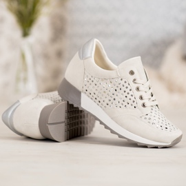 Kylie Openwork skor på plattformen brun 1