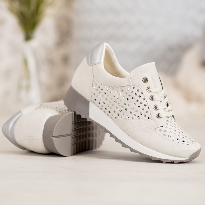 Kylie Openwork skor på plattformen brun 1