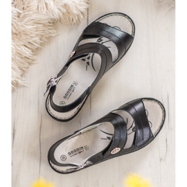 Goodin Sandaler i kil med läder svart 2