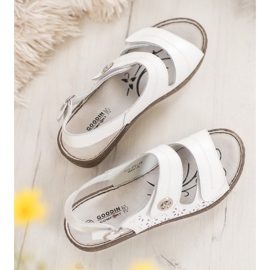 Goodin Sandaler i kil med läder vit 2