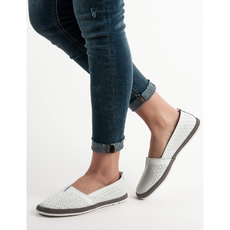 Goodin Openwork ballerinor vit 2