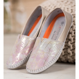 VINCEZA slipons i läder gul 2