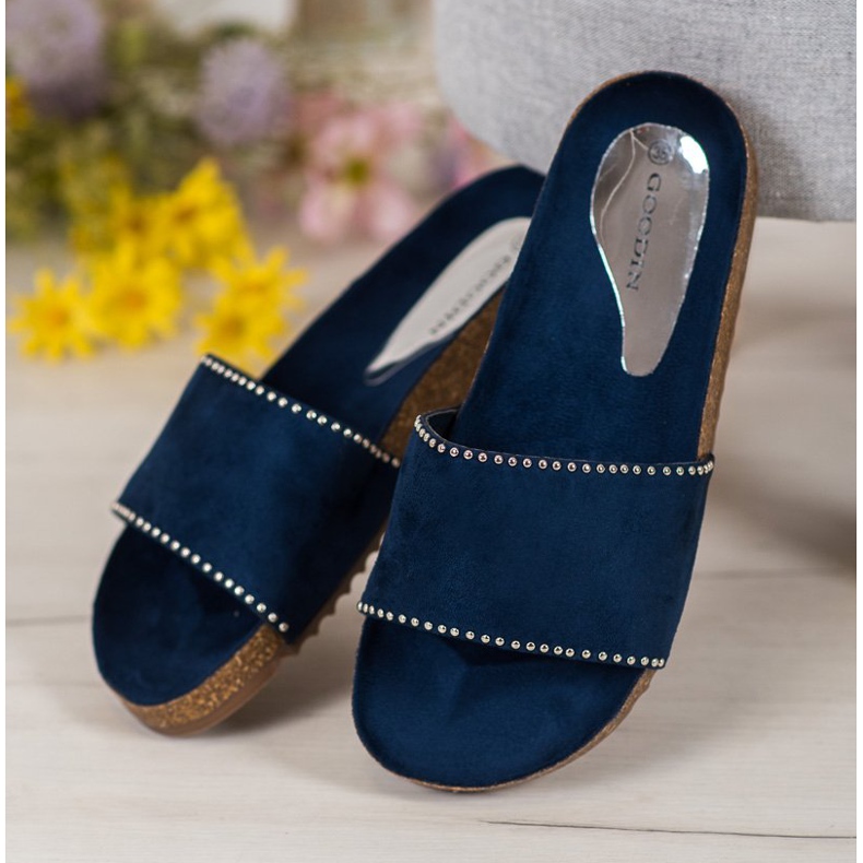 Goodin Mocka tofflor marinblå 1