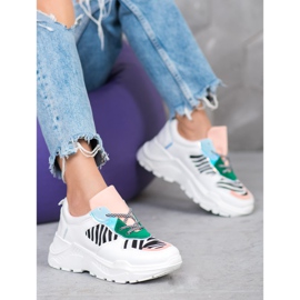 SHELOVET Mode sneakers vit mångfärgad 1