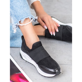 SHELOVET Slip-on skor på plattformen svart 2