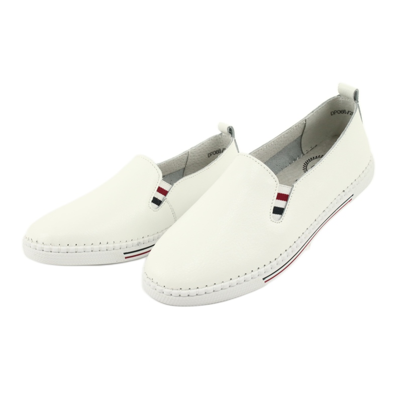 Läder slipony sneakers Filippo DP066 vit 3