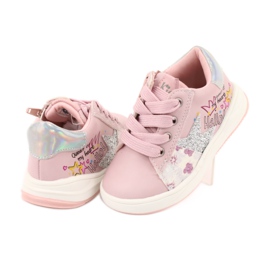 American Club GC15 stjärniga sportskor för tjejer rosa grå 4