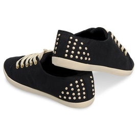 Cloth Sneakers With Studs VB67 Black svart 1