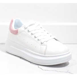 Vita sneakers med tjock sula 7935-SP rosa 1