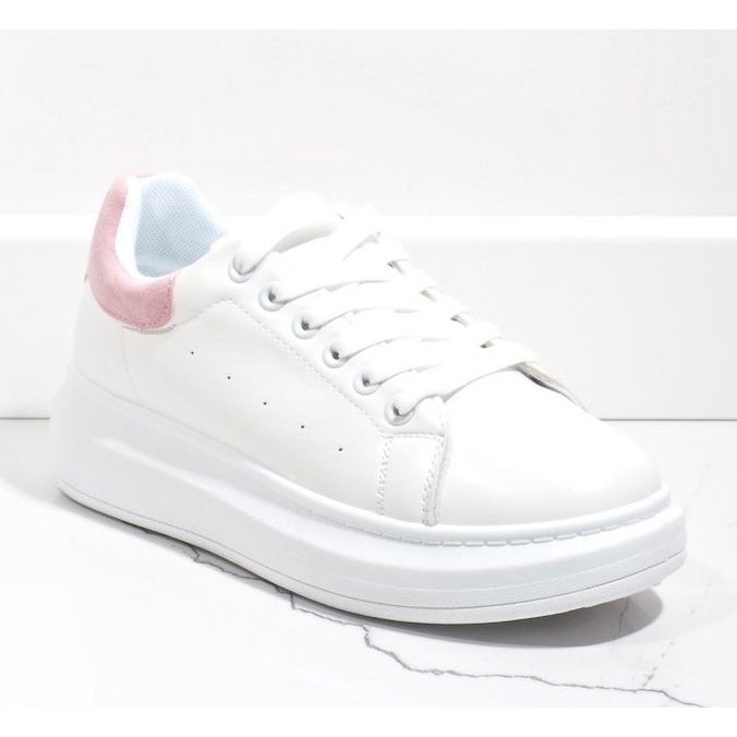 Vita sneakers med tjock sula 7935-SP rosa 1