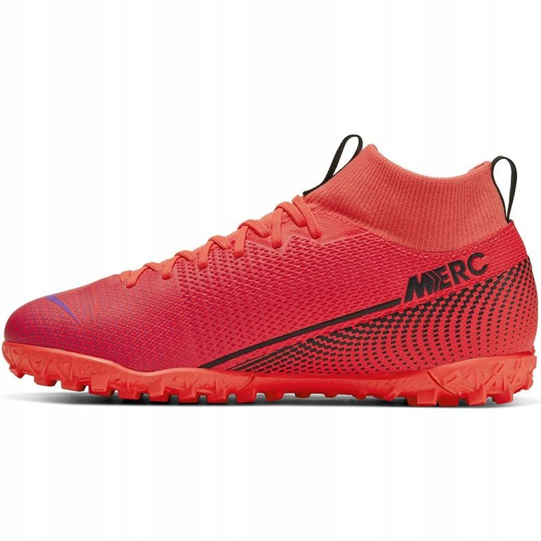 Nike Mercurial Superfly 7 Academy Tf Jr AT8143-606 fotbollsskor röd röd 2