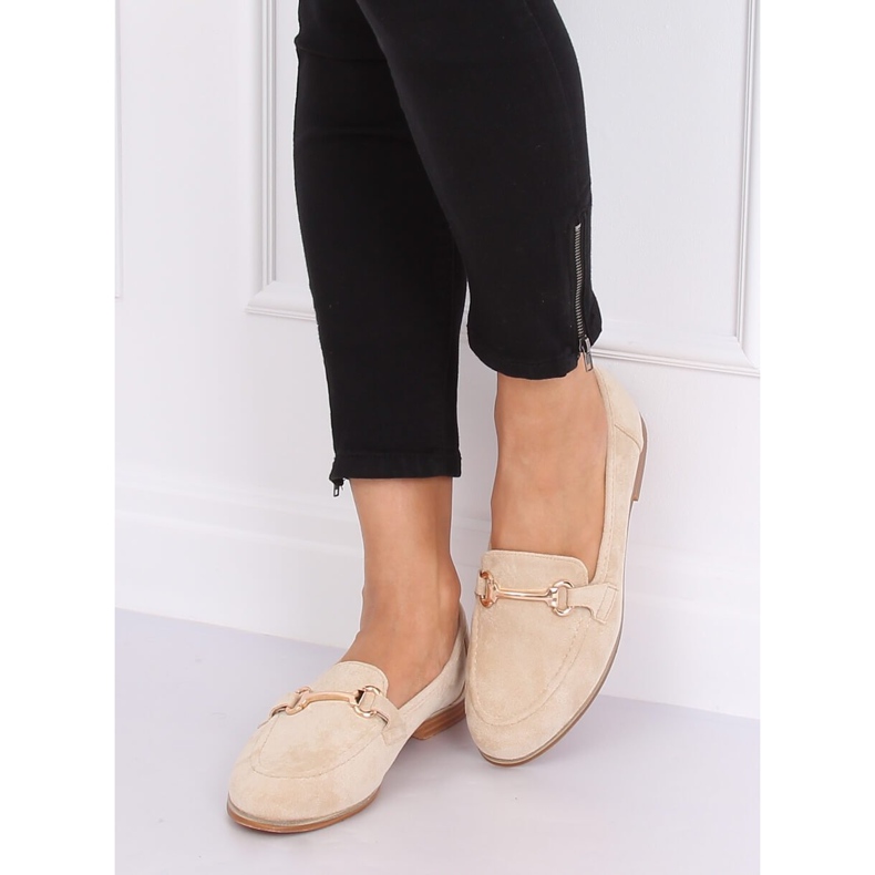 Dambeige loafers T355P Beige 1
