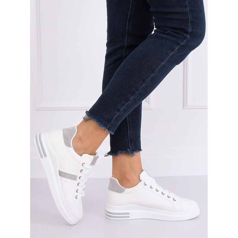 Vita sportskor för kvinnor BL201P Grå 2