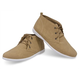Höga eleganta skor 3569 khaki kaki 1