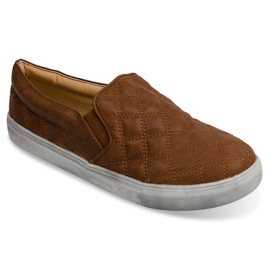 Quiltad Slip On Slip On 9033 Camel brun 1