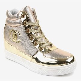 Trendiga Golden Sneakers L643-2 gyllene 1