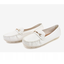 Vita ballerina loafers i ekologisk läder FM3102A 2