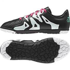 Adidas X 15.3 Tf Leather Jr AF4788 fotbollsskor svart svart 1
