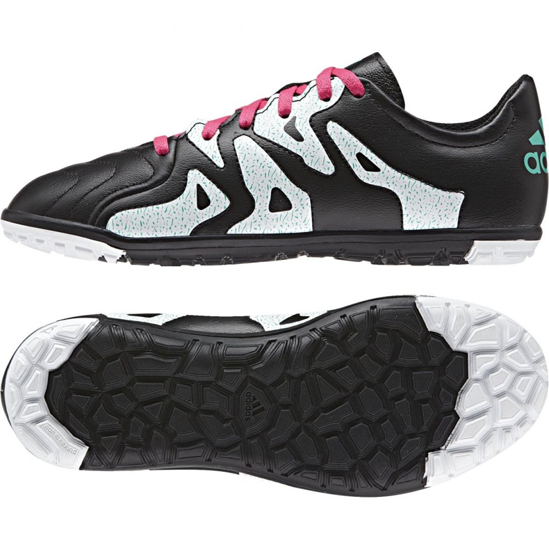Adidas X 15.3 Tf Leather Jr AF4788 fotbollsskor svart svart 1