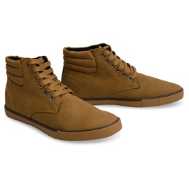 Snygga höga sneakers Y034 Camel brun 2