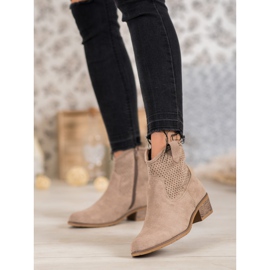 Filippo Openwork cowboy stövlar brun 2