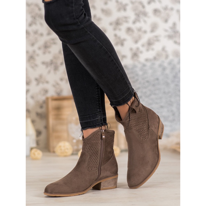 Filippo Openwork cowboy stövlar brun 2